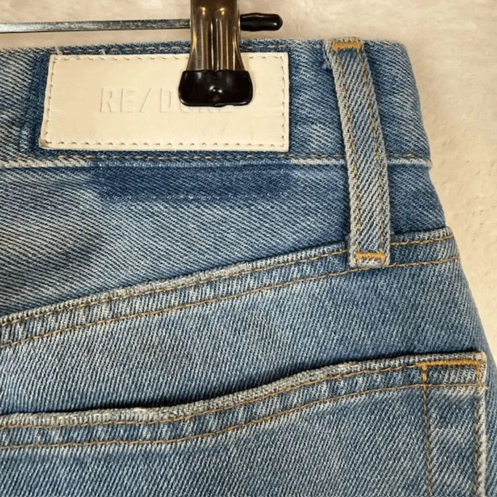 RE/DONE 90s High Rise Loose Fit‎ Jeans Iconic Button Fly High Straight Size 27